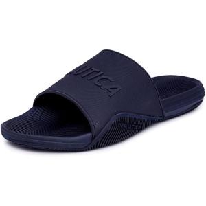 imageNautica Mens Open Toe Slide Sandals  Comfortable Indoor ampamp Outdoor Shower SlippersNavy Mono Timra