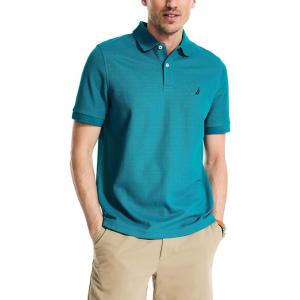 imageNautica Mens Sustainably Crafted Classic Fit Deck PoloHarbor Jade