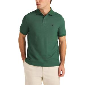 imageNautica Mens Sustainably Crafted Classic Fit Deck PoloHunter Green