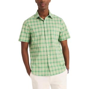 imageNautica Mens Sustainably Crafted Plaid ShortSleeve ShirtFair Green