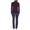 imageNautica Womens 14 Zip Mockneck Cable SweaterAubergine
