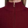imageNautica Womens 14 Zip Mockneck Cable SweaterDeep Rouge