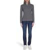 imageNautica Womens 14 Zip Mockneck Cable SweaterFog Heather