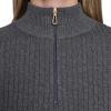 imageNautica Womens 14 Zip Mockneck Cable SweaterFog Heather
