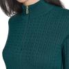 imageNautica Womens 14 Zip Mockneck Cable SweaterForest