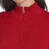 imageNautica Womens 14 Zip Mockneck Cable SweaterHaute Red