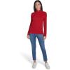 imageNautica Womens 14 Zip Mockneck Cable SweaterHaute Red