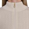 imageNautica Womens 14 Zip Mockneck Cable SweaterIvory