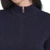 imageNautica Womens 14 Zip Mockneck Cable SweaterNight Sky