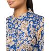 imageNautica Womens Button Front Long Sleeve Roll Tab ShirtMarina Blue Multi