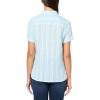 imageNautica Womens Button Front Short Sleeve Camp ShirtPorcelain BlueBright White