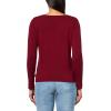 imageNautica Womens Long Sleeve Cable Boatneck SweaterDeep Rouge