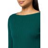 imageNautica Womens Long Sleeve Cable Boatneck SweaterForest