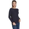 imageNautica Womens Long Sleeve Cable Boatneck SweaterNight Sky