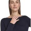 imageNautica Womens Long Sleeve Cable Boatneck SweaterNight Sky