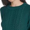 imageNautica Womens Long Sleeve Cable Crewneck SweaterForest