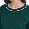 imageNautica Womens Long Sleeve Cable Crewneck SweaterForest Multi
