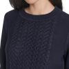 imageNautica Womens Long Sleeve Cable Crewneck SweaterNight Sky