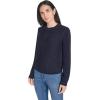 imageNautica Womens Long Sleeve Cable Crewneck SweaterNight Sky