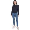 imageNautica Womens Long Sleeve Cable Crewneck SweaterNight Sky