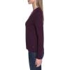 imageNautica Womens Long Sleeve Cable VNeck SweaterAubergine