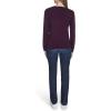 imageNautica Womens Long Sleeve Cable VNeck SweaterAubergine