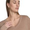 imageNautica Womens Long Sleeve Cable VNeck SweaterCamel