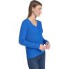 imageNautica Womens Long Sleeve Cable VNeck SweaterCerulean