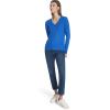 imageNautica Womens Long Sleeve Cable VNeck SweaterCerulean