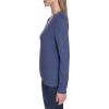 imageNautica Womens Long Sleeve Cable VNeck SweaterDenim Heather
