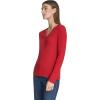 imageNautica Womens Long Sleeve Cable VNeck SweaterHaute Red