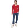 imageNautica Womens Long Sleeve Cable VNeck SweaterHaute Red