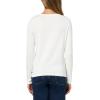 imageNautica Womens Long Sleeve Cable VNeck SweaterIvory