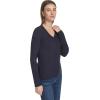 imageNautica Womens Long Sleeve Cable VNeck SweaterNight Sky
