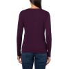 imageNautica Womens Long Sleeve Solid Scoop Neck Cotton TShirtAubergine