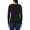 imageNautica Womens Long Sleeve Solid Scoop Neck Cotton TShirtBlack