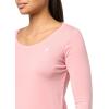 imageNautica Womens Long Sleeve Solid Scoop Neck Cotton TShirtBridal Rose