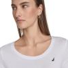 imageNautica Womens Long Sleeve Solid Scoop Neck Cotton TShirtBright White