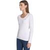 imageNautica Womens Long Sleeve Solid Scoop Neck Cotton TShirtBright White
