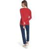 imageNautica Womens Long Sleeve Solid Scoop Neck Cotton TShirtSamba