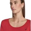 imageNautica Womens Long Sleeve Solid Scoop Neck Cotton TShirtSamba