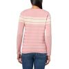imageNautica Womens Mariner Stripe Pullover Boatneck Long SleeveBridal Rose Multi