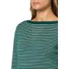imageNautica Womens Mariner Stripe Pullover Boatneck Long SleeveForest Multi