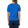 imageNautica Womens Short Sleeve Crew Neck Cable Solid SweaterCerulean