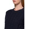 imageNautica Womens Short Sleeve Crew Neck Cable Solid SweaterNight Sky