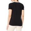 imageNautica Womens Solid VNeck Short Sleeve TShirtBlack
