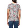 imageNautica Womens Solid VNeck Short Sleeve TShirtBloom Multi