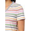 imageNautica Womens Solid VNeck Short Sleeve TShirtBright White Multi