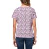 imageNautica Womens Solid VNeck Short Sleeve TShirtCamilla Rose Multi