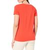 imageNautica Womens Solid VNeck Short Sleeve TShirtGrenadine